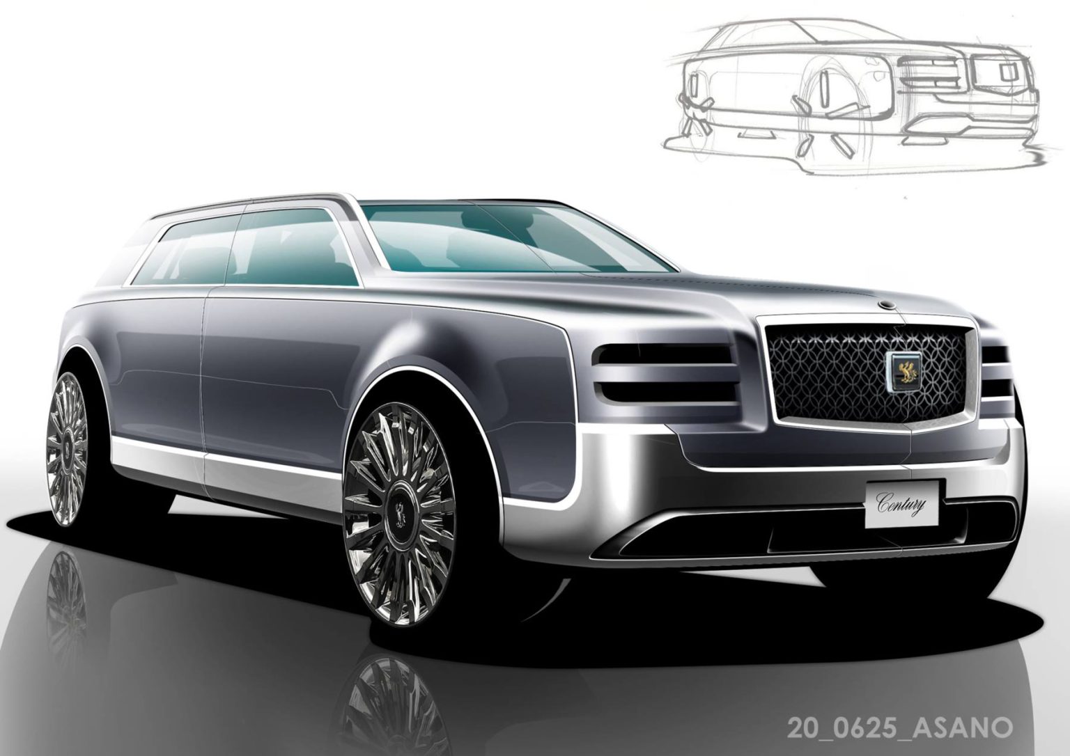 ภาพร่างก่อนจะเป็น All-NEW TOYOTA Century SUV ปลั๊กอินไฮบริด 3.5 ลิตร V6 ...