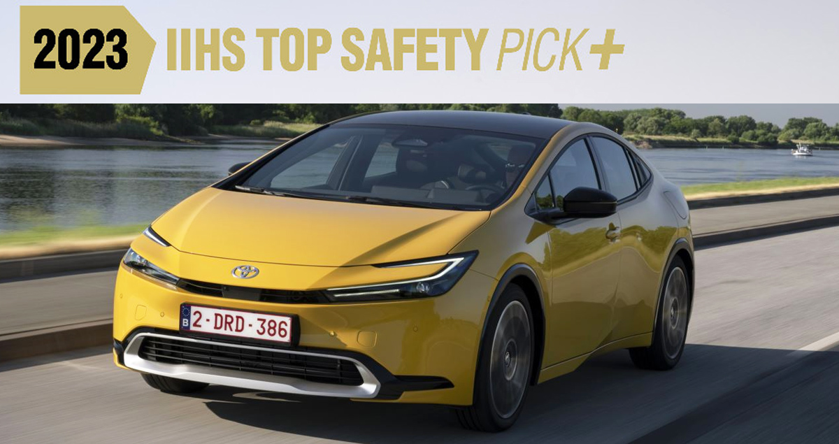 Toyota Prius ปี 2023 ได้รางวัล TOP SAFETY PICK + ของสหรัฐฯ