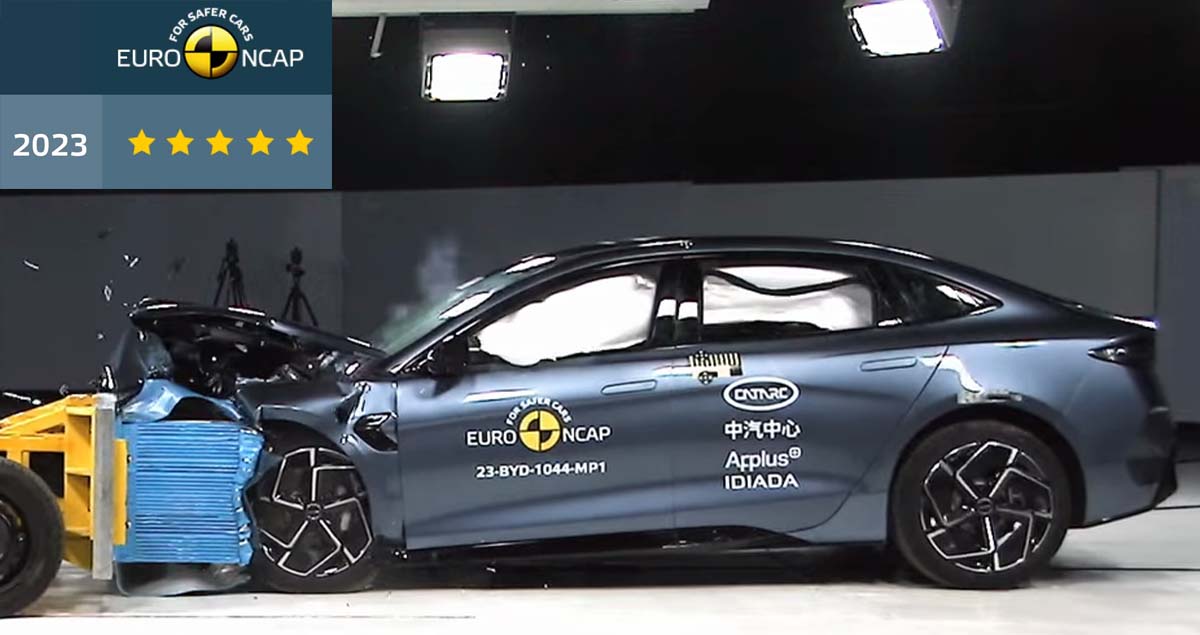 ได้รับคะแนนความปลอดภัย EURO NCAP 5 ดาว BYD SEAL EV ในยุโรป