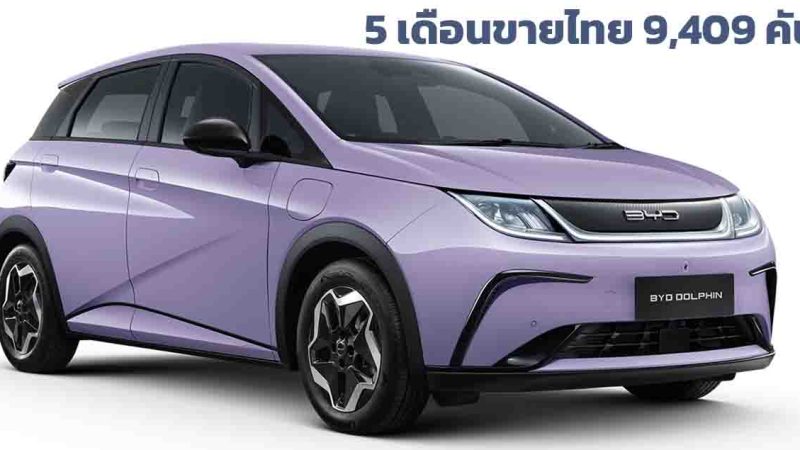 5 เดือนขายไทย 9,409 คันในปี 2023 BYD Dolphin EV ราคา  699,999 – 859,999 บาท