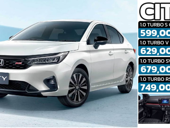 เปิดขายไทย 599,000 – 749,000 บาท HONDA CITY ไมเนอร์เช้นจ์ 2024