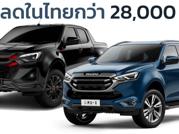 ลดสูงสุด 28,000 บาทในไทย สำหรับ ISUZU D-MAX และ MU-X ทุกรุ่น