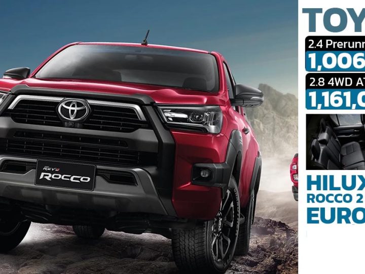 ปรับเพิ่ม 25,000 – 30,000 บาท TOYOTA HILUX REVO ROCCO 2 ประตู MY2024 EURO 5