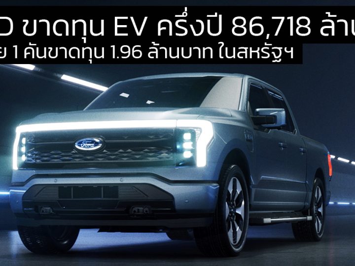 FORD สหรัฐฯ ยังคงขาดทุนจากการขายรถยนต์ไฟฟ้าครึ่งปี 2024 กว่า 86,718 ล้านบาท