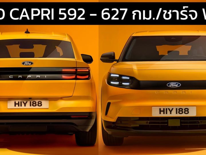 เปิดตัว Ford Capri SUV Coupe EV 592 – 627 กม./ชาร์จ WLTP ในยุโรป