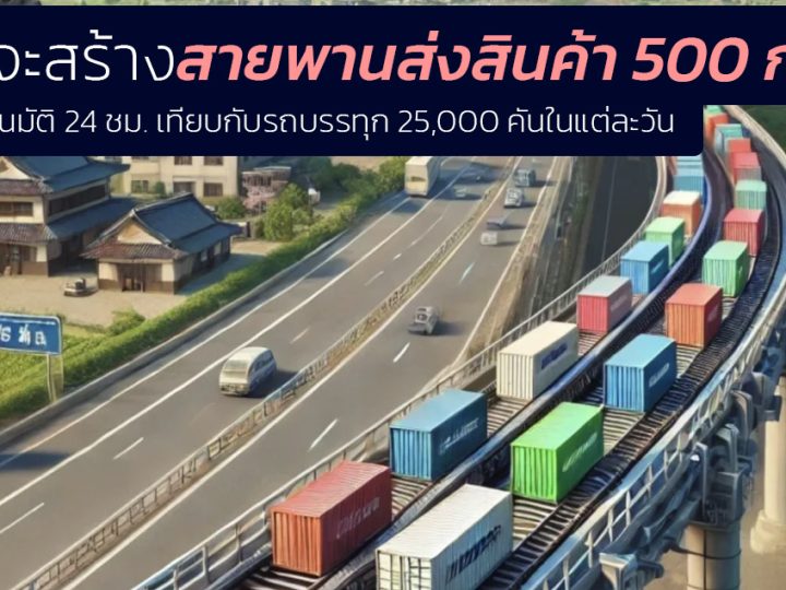 สายพานส่งสินค้ายาวกว่า 500 กม. กำลังสร้างขึ้นในญี่ปุ่น ทำงานอัตโนมัติ 24 ชม.