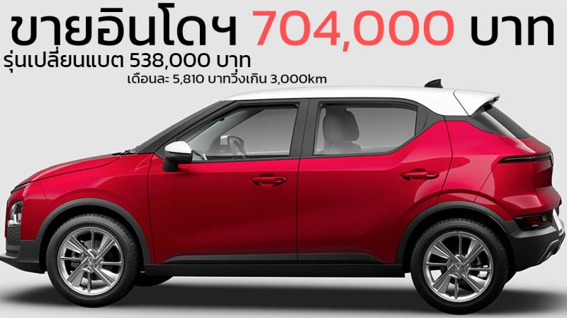 VinFast VF 5 เปิดขายอินโดฯ 704,000 บาท 260 กม./ชาร์จ NEDC แบบไม่เช่าแบตฯ