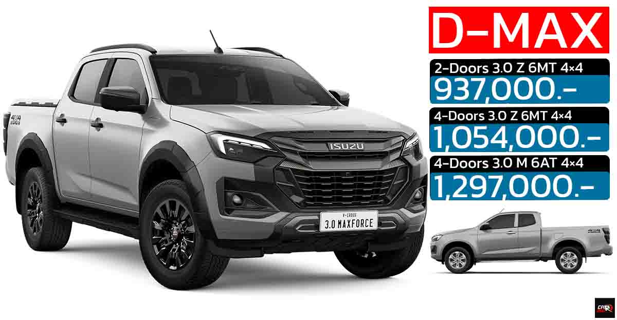 Isuzu D-Max V-Cross Minorchange 2025 เปิดขายไทย 937,000 – 1,297,000 บาท ปรับปรุงอุปกรณ์ ใหม่