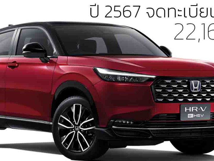 ม.ค.-ธ.ค. 2567 ยอดจดทะเบียนในไทย 22,161 คัน HONDA HR-V