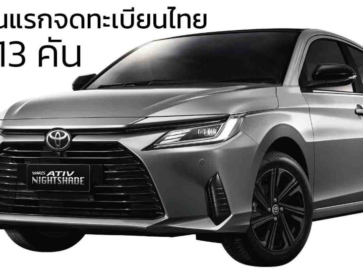 5 เดือนแรกจดทะเบียนไทยรวม 22,613 คัน TOYOTA YARIS ATIV ราคา 549,000 – 699,000 บาท