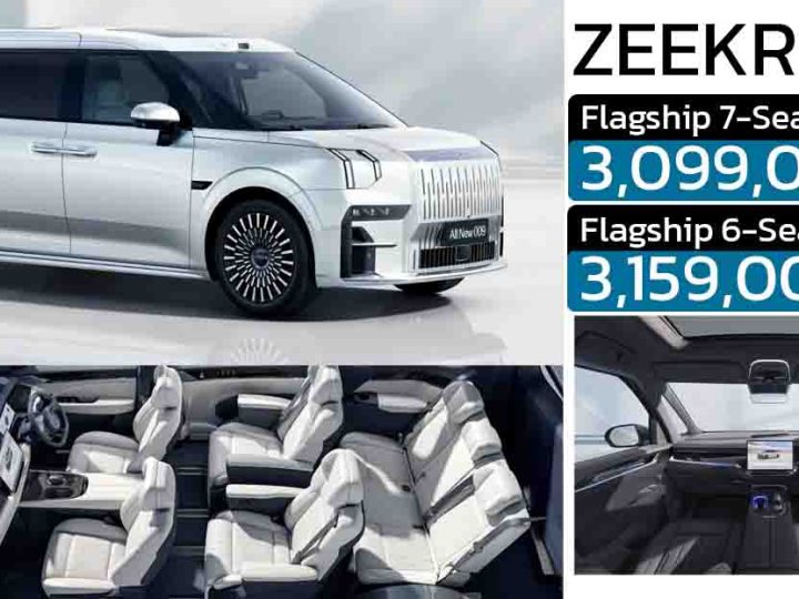 เพิ่มรุ่น 7 ที่นั่ง ZEEKR 009 Luxury AWD ราคาใหม่ 3.09 – 3.15 ล้านบาท 686 กม./ชาร์จ NEDC
