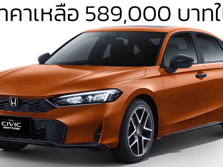 ลดราคาเหลือ 589.000 บาทในจีน HONDA CIVIC เจนที่ 11 ใหม่ 1.5T 184 แรงม้า