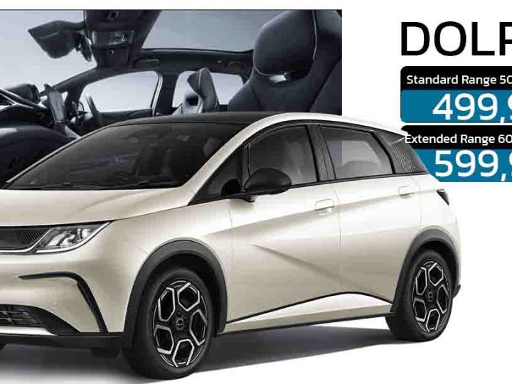 ลดราคาไปอีกเหลือ 499,900 – 599,900 บาท BYD DOLPHIN 435-480 กม./ชาร์จ