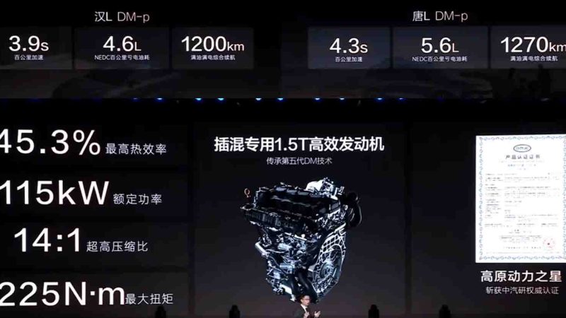 BYD เปิดตัวเทคโนโลยี DM-p ปลั๊กอินไฮบริด รุ่นที่ 5 แยกล้ออิสระเต็มช่วงความเร็ว