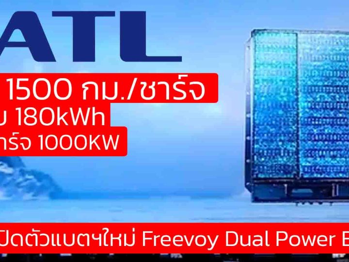 CATL เปิดตัว แบตเตอรี่ฯ Freevoy Dual Power Battery วิ่งได้กว่า 1,500 กม./ชาร์จ รองรับชาร์จ 1MW 5 – 70% ภายใน 5 นาที