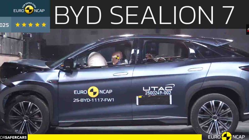 ทดสอบการชน EURO NCAP 5 ดาว BYD SEALION 7 EV