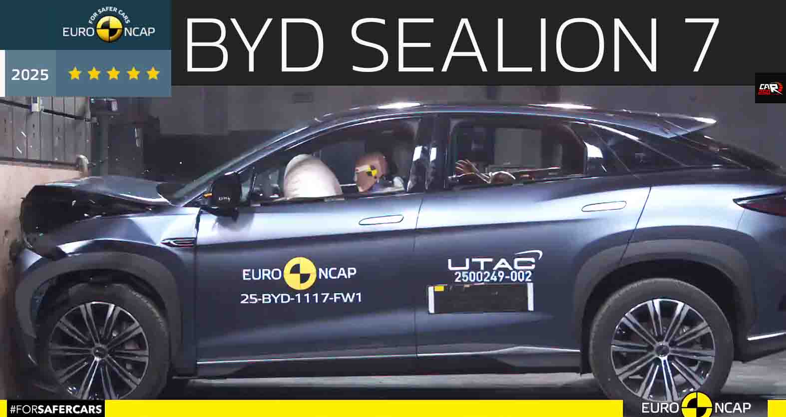 ทดสอบการชน EURO NCAP 5 ดาว BYD SEALION 7 EV
