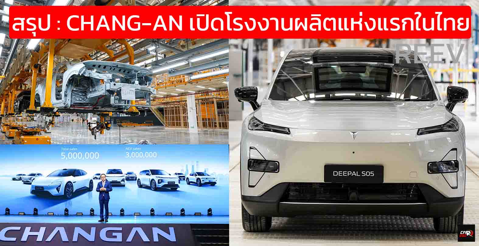 สรุป : CHANG-AN เปิดโรงงานผลิตรถยนต์แห่งแรกในไทย พร้อมผลิต 100,000 คันต่อปี , สร้างงานรวมกว่า 30,000 ตำแหน่ง