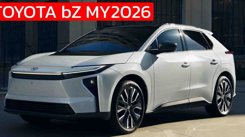เปิดตัว TOYOTA bZ 2026 ใหม่ อัปเกรดรอบด้าน ระยะวิ่ง 379 – 505 กม./ชาร์จ EPA ในสหรัฐฯ