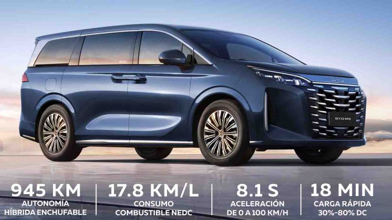 เปิดราคา 1.69 ล้านบาทในเม็กซิโก BYD M9 MPV ปลั๊กอินไฮบริด หลังจากนั้นเปิดตัวเอเชีย