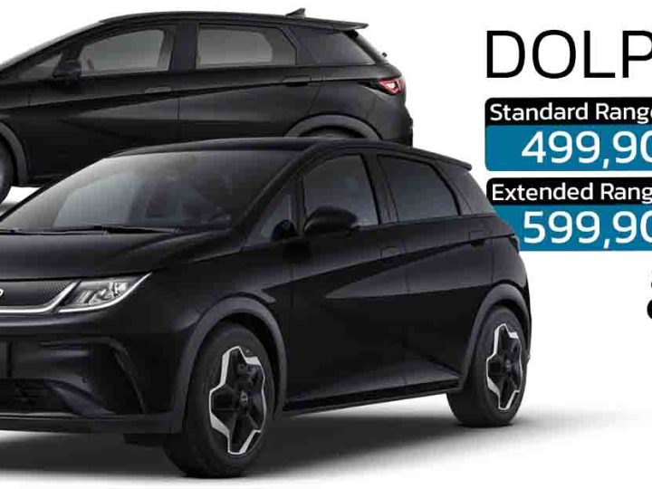 เพิ่มสีดำใหม่ ราคานี้ยาวๆ 499,900 – 599,900 บาท BYD DOLPHIN 435-480 กม./ชาร์จ