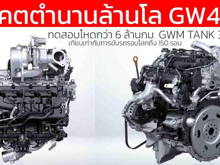 อนาคตตำนานล้านโลก เครื่องยนต์ดีเซลเทอร์โบใหม่ GWM TANK 300 รหัส GW4D24