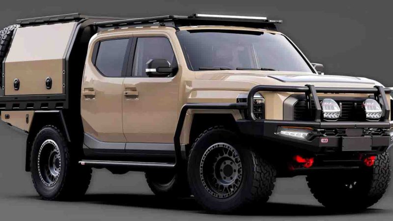 KIA TASMAN ชุดแต่งออฟโรดพิเศษจาก ARB ในออสเตรเลีย บาร์กันชน, ราวหลังคา, ล้อ, ไฟ LED