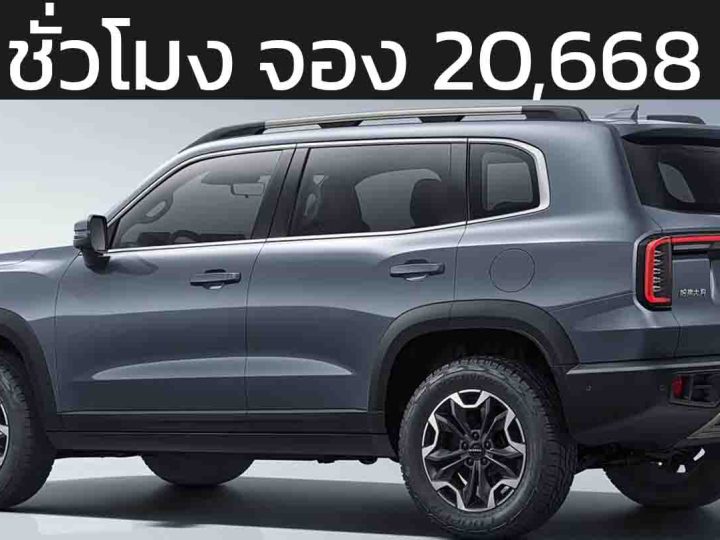 24 ชั่วโมง จอง 20,668 คันในจีน Haval Big Dog ราคา 448,000 – 565,000 บาท 1.5T 184 แรงม้า 2.0T 238 แรงม้า