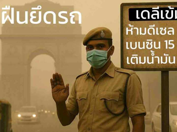 กรุงเดลี อินเดีย! ออกมาตรการเข้ม ห้ามรถดีเซล 10 ปี เบนซิน 15 ปี เติมน้ำมัน ฝ่าฝืนยึดรถ