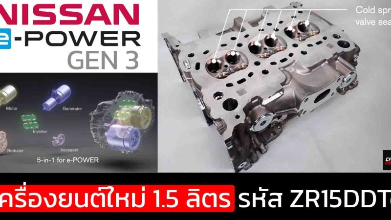 NISSAN เผยเครื่องยนต์ใหม่ 1.5 ลิตร ZR15DDTe ในขุมพลัง e-POWER เจนที่ 3 พร้อทเทคฯ STARC