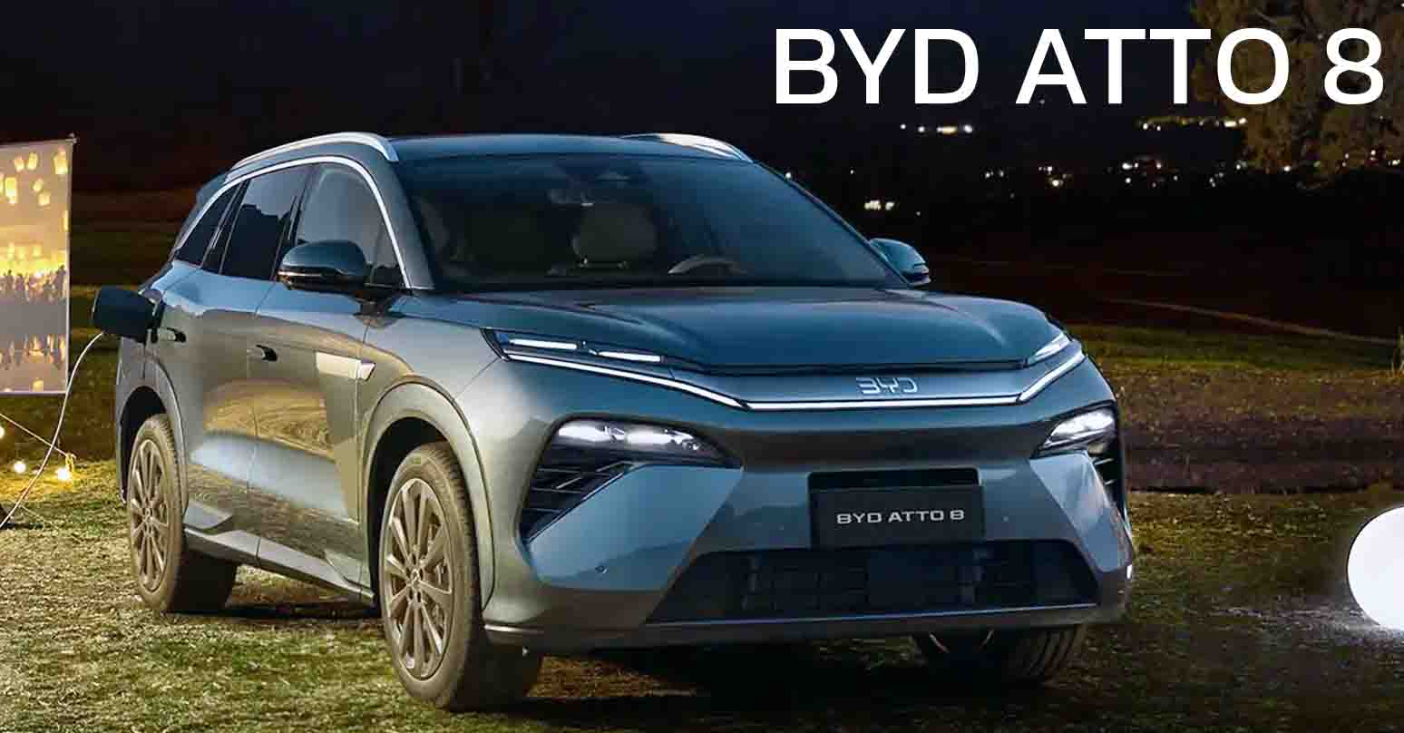 เตรียมบุกตลาดโลก BYD Atto 8 SUV 7 ที่นั่ง DM-p / BEV ทรงพลัง 1,086 แรงม้า