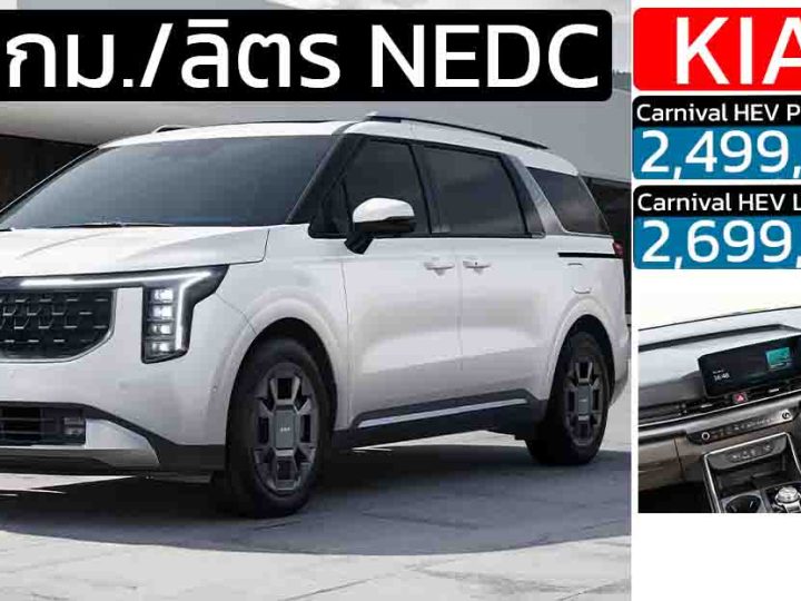 เปิดขายไทย 2.49 – 2.69 ล้านบาท KIA Carnival HEV Hybrid ไฮบริด ไมเนอร์เช้นจ์ ประหยัด 15.9 กม./ลิตร