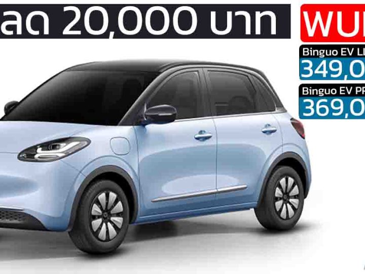 ลดอีก 20,000 บาท Wuling Binguo 333 กม./ชาร์จ ราคา 349,000 – 369,000 บาท