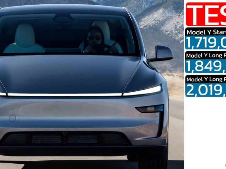เพิ่มรุ่นใหม่ TESLA MODEL Y : Long Range RWD 661KM WLTP ราคา 1,849,000 บาท