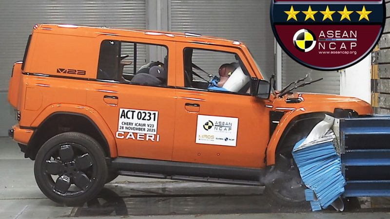 เจาะลึกความปลอดภัย Chery iCAR V23 คว้า 5 ดาว ASEAN NCAP คะแนนรวม 91.02 จุด พร้อม 6 ถุงลม + AEB + BSD เป็นมาตรฐานทุกรุ่น