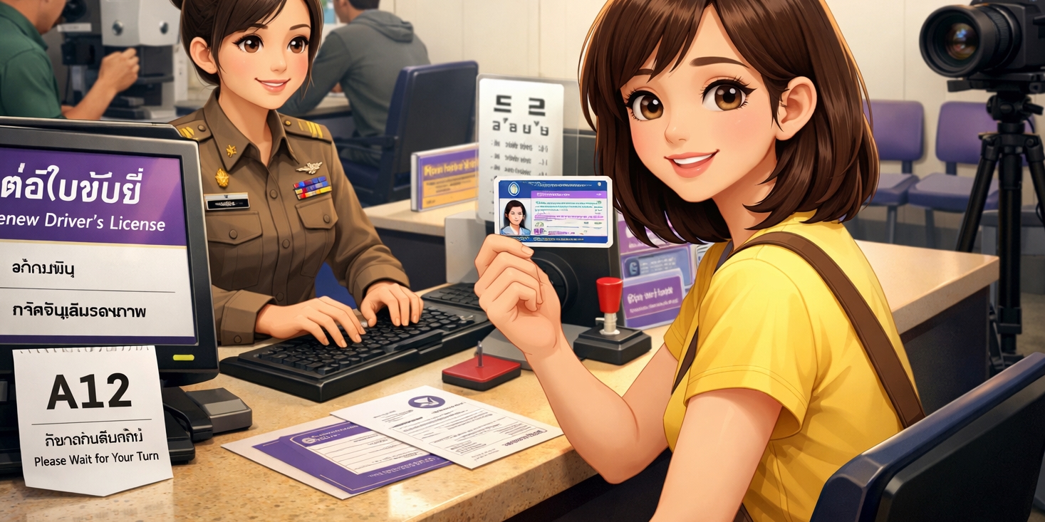 ต่อใบขับขี่ออนไลน์ 100% เริ่ม 4 มี.ค. 2569 กลุ่มอายุต่ำ 55 ปี ขาดไม่เกิน 1 ปี ไม่ต้องทดสอบสมรรถนะร่างกาย