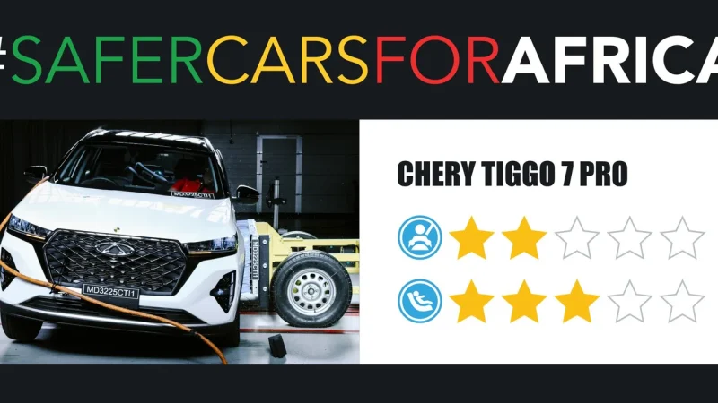 คะแนนการชน 2 ดาว น่าผิดหวัง Chery Tiggo 7 Pro ในแอฟริกาใต้ Global NCAP โครงสร้างตัวถัง “ไม่เสถียร”