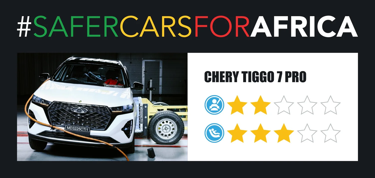 คะแนนการชน 2 ดาว น่าผิดหวัง Chery Tiggo 7 Pro ในแอฟริกาใต้ Global NCAP โครงสร้างตัวถัง “ไม่เสถียร”
