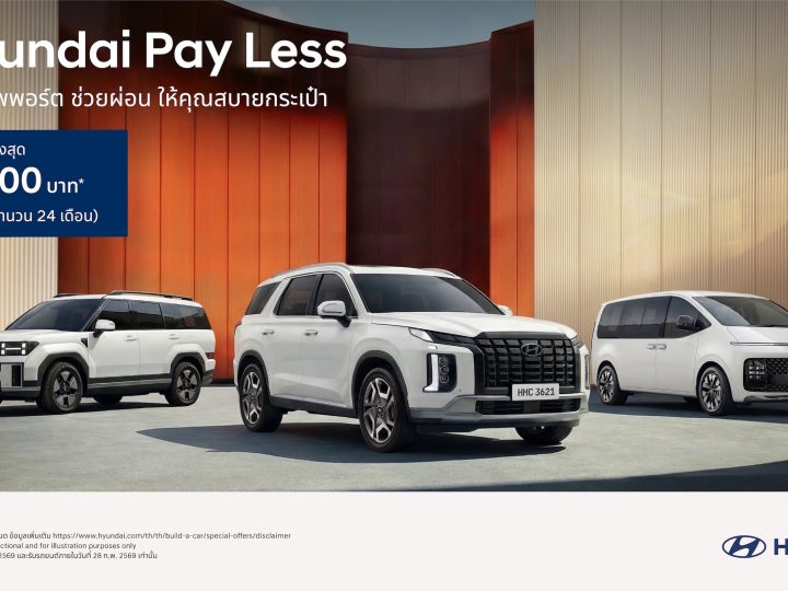 ฮุนได HYUNDAI อัดโปรช่วยผ่อน Hyundai STARIA เดือนละ 12,500 บาท นาน 24 เดือน รวมกว่า 300,000 บาท