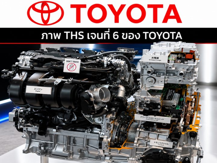เทคโนโลยี THS II เจนที่ 6 ใน TOYOTA HEV, PHEV โฉมใหม่! ปัจจุบันติดตั้งใน RAV4 ใหม่ และเตรียม CAMRY ใหม่ในอนาคต