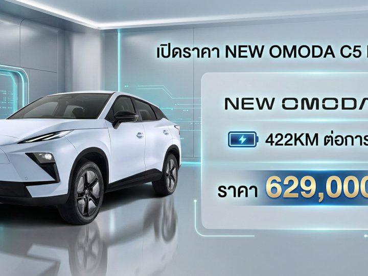 เปิดขายไทย 629,000 บาท NEW OMODA C5 MAX+ ไมเนอร์เชนจ์ 422 กม./ชาร์จ NEDC โอโมด้า C5 ใหม่ ตารางผ่อนดาวน์