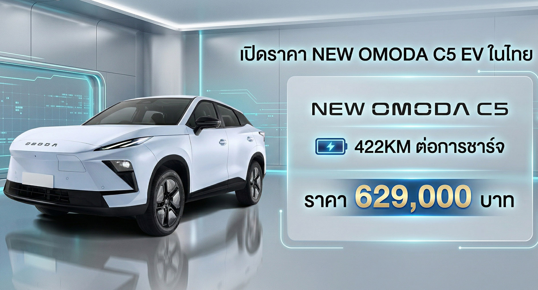 เปิดขายไทย 629,000 บาท NEW OMODA C5 MAX+ ไมเนอร์เชนจ์ 422 กม./ชาร์จ NEDC โอโมด้า C5 ใหม่ ตารางผ่อนดาวน์