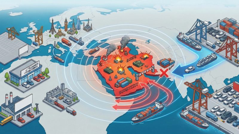 วิกฤตส่งออกรถยนต์จีน สงครามตะวันออกกลางสะเทือน “ฮับดูไบ” ลามตลาดยุโรป ปีนี้อาจติดลบ