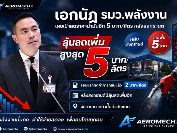 “เอกนัฏ” สั่งลุย! หั่นค่าการกลั่น 2 บาท รับวิกฤตน้ำมันปี 69 เล็งรอบสองลดเพิ่มถึง 5 บาท