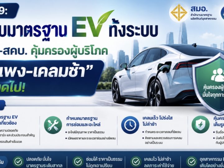 เจาะลึกมติ ครม. 2569: ยกระดับมาตรฐาน EV ไทย สั่งคุมเข้มคุณภาพ-ราคาอะไหล่-การคุ้มครองผู้บริโภค