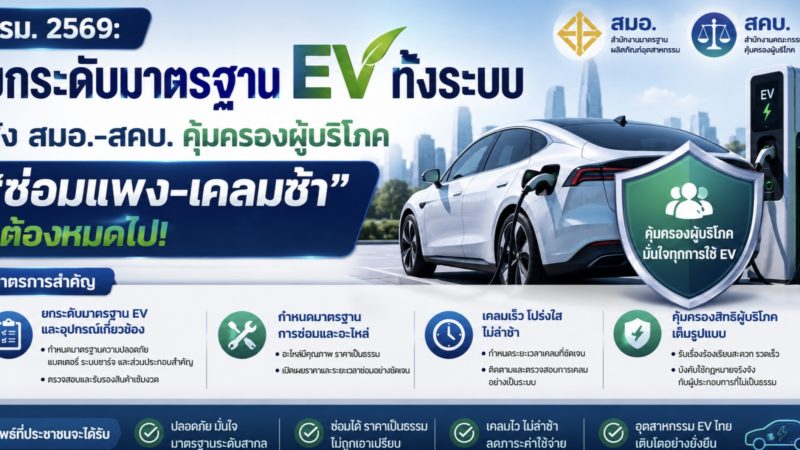 เจาะลึกมติ ครม. 2569: ยกระดับมาตรฐาน EV ไทย สั่งคุมเข้มคุณภาพ-ราคาอะไหล่-การคุ้มครองผู้บริโภค