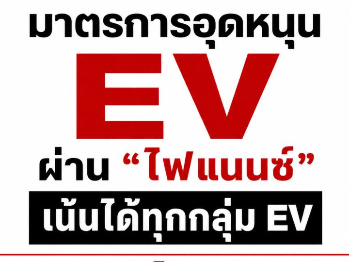 คลังปรับหมากใหม่! ชงมาตรการอุดหนุน EV ผ่าน “ไฟแนนซ์” เน้นได้ทุกกลุ่ม “คาดว่าจะเห็นความชัดเจนเร็ว ๆ นี้”