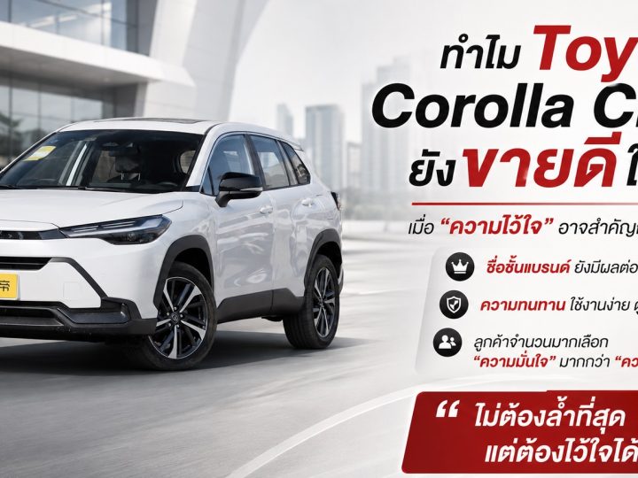 ทำไม Toyota Corolla Cross ยังขายดีในจีน? เมื่อ “ความไว้ใจ” อาจสำคัญกว่าเทคโนโลยี