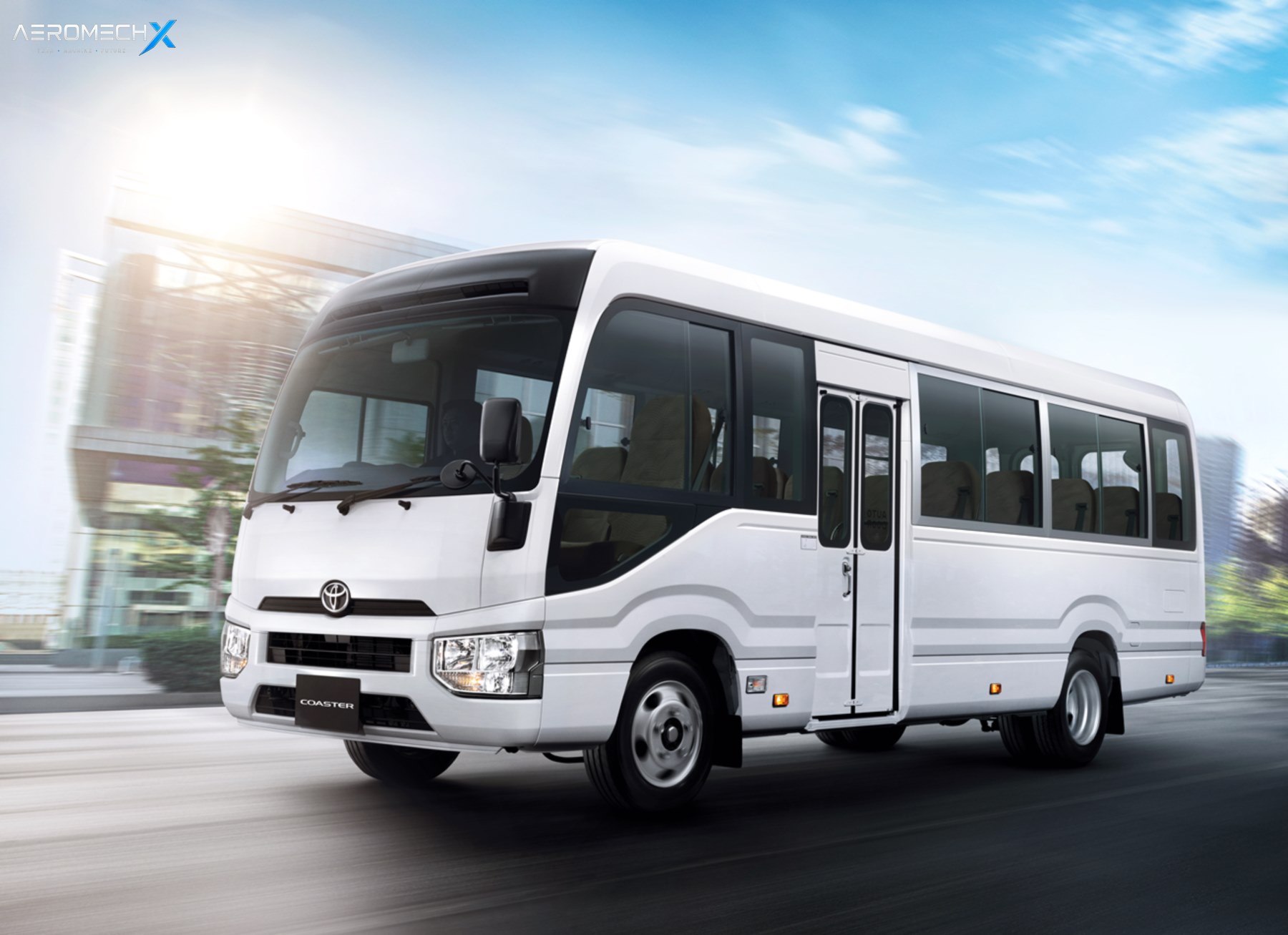 Toyota Coaster ใหม่ เปิดตัวไทย ราคา 2.175 ล้านบาท เครื่องยนต์ดีเซล 2.8 ลิตร เกียร์อัตโนมัติ 6 จังหวะ นั่งได้ 21 ที่นั่ง