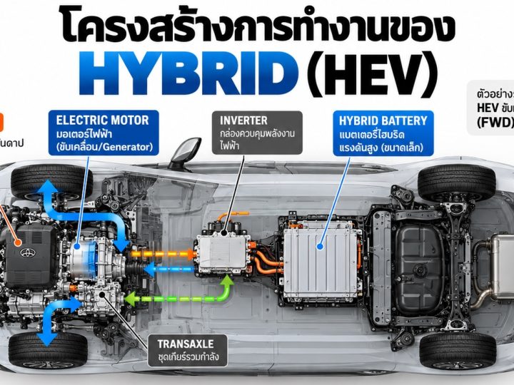 ทำไมรถ Hybrid ไม่ต้องเสียบปลั๊ก? แล้วแบตเตอรี่เอาไฟมาจากไหน